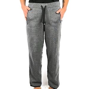 Reebok Hi-Waist Wide Leg Unisex Sweatpants Size XSmall Zip Pockets Grey